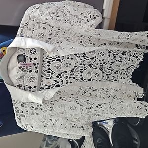 White cardigan size m